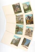 Set of 8 Colored Lithographs from Photographs of Yosemite