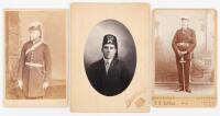 Three Views of Gentlemen in Fraternal Order or Ceremonial Uniform