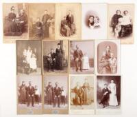 Collection of Cabinet Card Portraits of Couples and Families