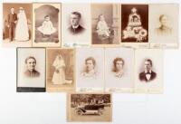 Collection of 12 Cabinet Card Photographer Advertisements