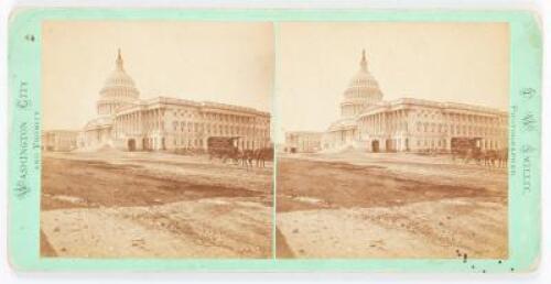 U. S. Capitol in Washington, Frank Leslie's Photographic Van in Foreground