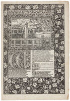 Original proof printing of the first bifolium from the Kelmscott printing of Chaucer's works