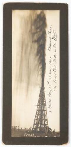 Spindletop Oil Well Gusher, January 10, 1901, in Beaumont, Texas