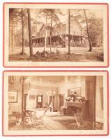 Boudoir Cabinet Card Views of Adirondack Lodge, NY