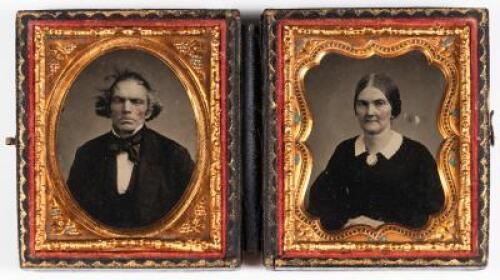 Tintype portraits of husband and wife