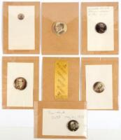 7 Photograph Campaign Buttons and Ribbon for 1896/1900 Election