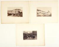 Three Photographs; Ostrich Farm, Old Custom House Monterey, General View Santa Barbara Mission