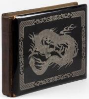 Vintage Japanese Lacquer Photo Album with Dragon on Cover