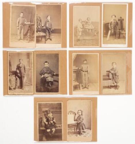 Collection of 10 Portraits of Children with Various Posing Props