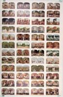 Uncut Sheet of 48 Color Lithographed Stereoviews