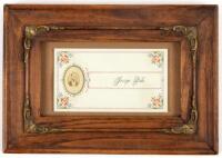 Framed Ornately Decorated Carte de Visite Calling Card for George Pike