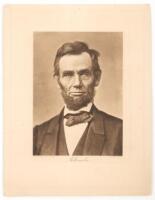 Lithographic Image of Abraham Lincoln From a Photograph by Alexander Gardner