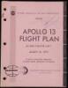 Apollo 13 Flight Plan - Signed by James Lovell