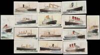 Three complete sets of Cigarette [Candy] Cards featuring ocean liners