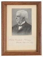 Mounted autograph of Oliver Wendell Holmes - framed with portrait