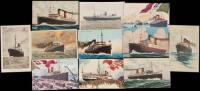 Large collection of post cards from the ships of the Italian Line and its precursors