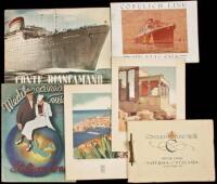 Group of nine items relating to various Italian Lines