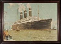 Color lithograph poster of the S.S. Belgenland
