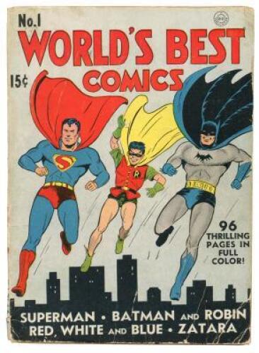 WORLD'S BEST COMICS No. 1 (With Original Art, Signed: "BOB KANE")