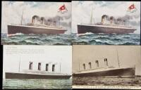 Four Titanic post cards