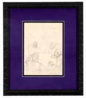 Original Pencil Rough, VAULT OF HORROR #25 Recreation by Johnny Craig