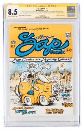 ZAP COMIX No. 1 [1st Printing, ROBERT CRUMB'S COPY, Signed with Provenance Note, CGC Signature Series Certified 8.5]