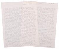 R. Crumb Handwritten Letter to Marty Pahls, September 14, 1977, Two Sheets