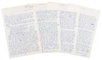 R. Crumb Handwritten Letter to Marty Pahls, March 19, 1975, Four Sheets