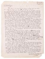 R. Crumb Handwritten Letter to Marty Pahls, February 16, 1966