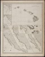 Chart of the Sandwich Islands [on sheet with] the Coast of California on an Enlarged Scale