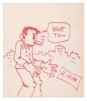 Flakey Foont Says "WHAT TH&mdash;" Original Sketch by R. Crumb