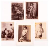 Five albumen print nudes