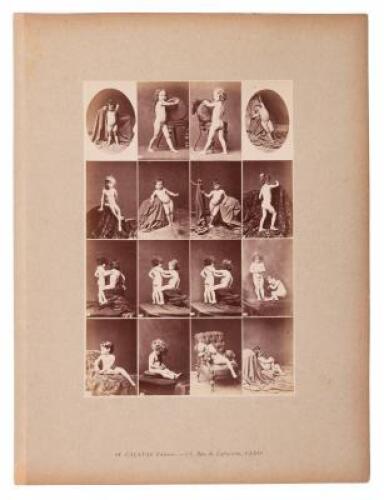 Nude study of children - sixteen albumen photographs on single sheet