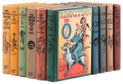 Ten Oz books by L. Frank Baum