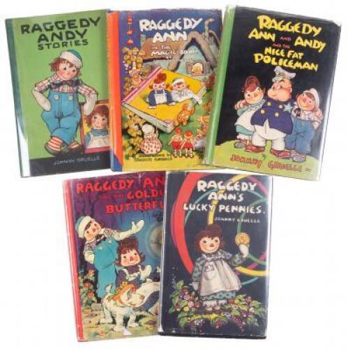 Five Raggedy Ann and Andy books by Johnny Gruelle