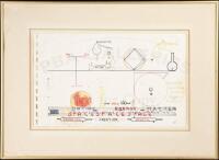 Original drawing by Corso, inscribed to Shig Murao