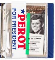 Two binders of political ephemera from the collection of Albert Neiman with miscellaneous Americana