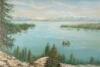 Oil painting on board of Lake Tahoe - 2
