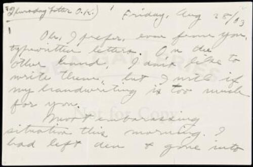 Autograph Letter from Jack London to Charmian Kittredge
