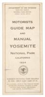 Motorists Guide Map and Manual Yosemite National Park California