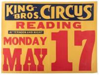 King Bros. Circus: Reading, Monday May 17 poster