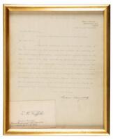 Typed signed letter by Grover Cleveland