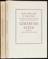 The Previously Uncollected Writings of Gertrude Stein - Volumes I and II