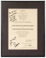Broadside signed with inscription by Larry McMurtry and Diana Ossana