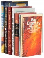 Six volumes signed by Ray Bradbury with an Easton Press collector's edition and an uncorrected proof