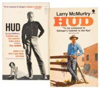 Hud - one sheet movie poster [with] two pocketbook editions signed by Larry McMurtry