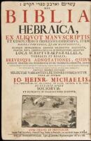 Biblia Hebraica, ex Aliquot Manuscriptis et Compluribus Impressis Codicibus,...