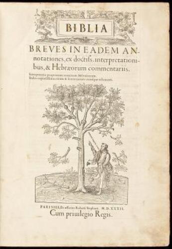 Biblia: Breves in eadem annotationes, ex doctiss. interpretationibus, & Hebr&aelig;orum commentariis, Interpretatio propriorum nominum Hebraicorum, Index copiosissimus rerum & sententiarum vtriusque testamenti