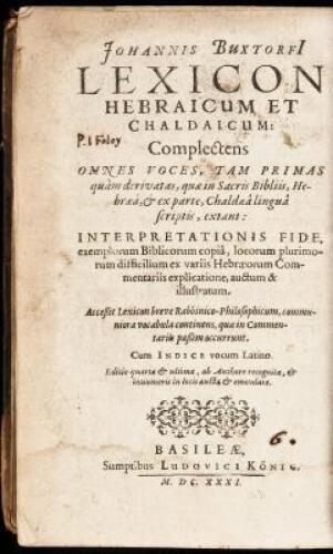 Lexicon Hebraicum et Chaldaicum