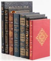 Six volumes from Easton Press with one volume from the Frontier Classics Library